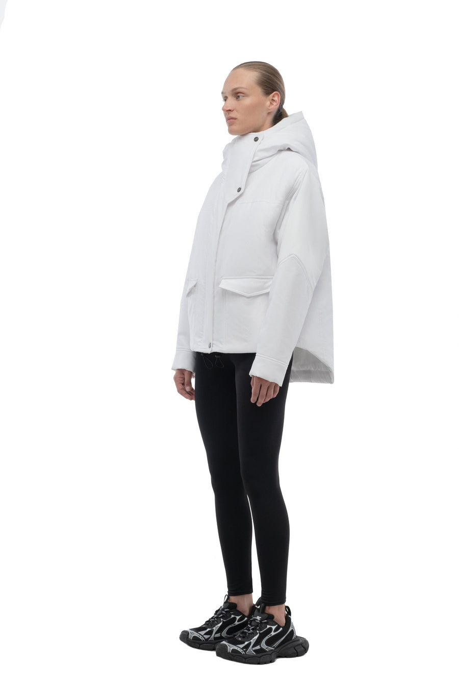 White Asymmetric Jacket