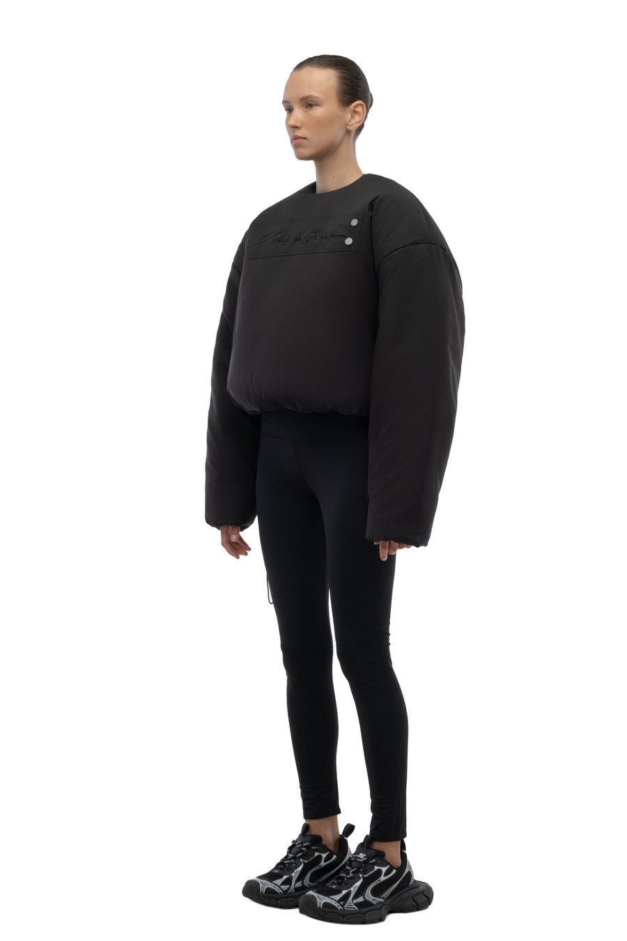 Black Puffer Sweatshirt