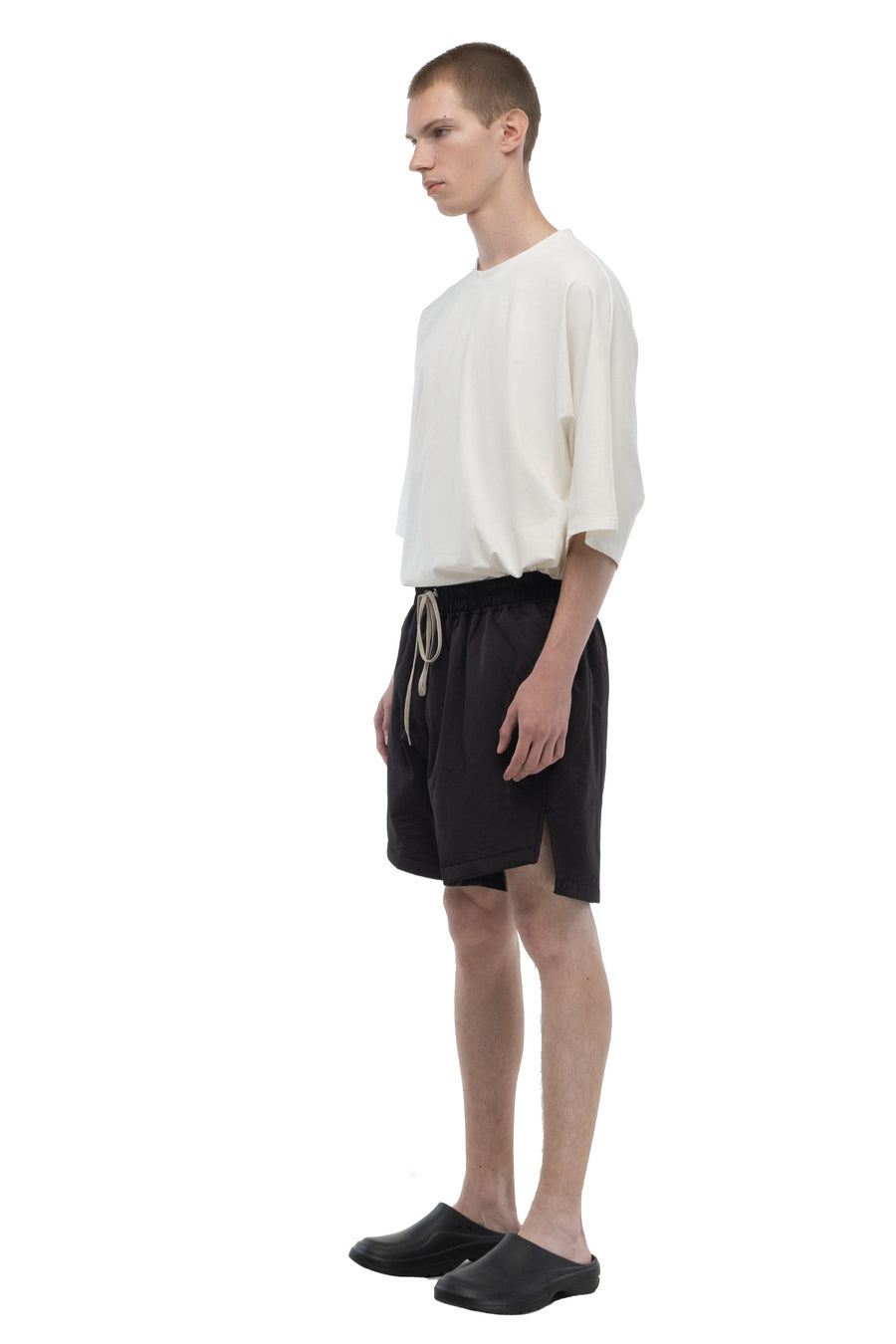 Black Insulated Drawstring Shorts