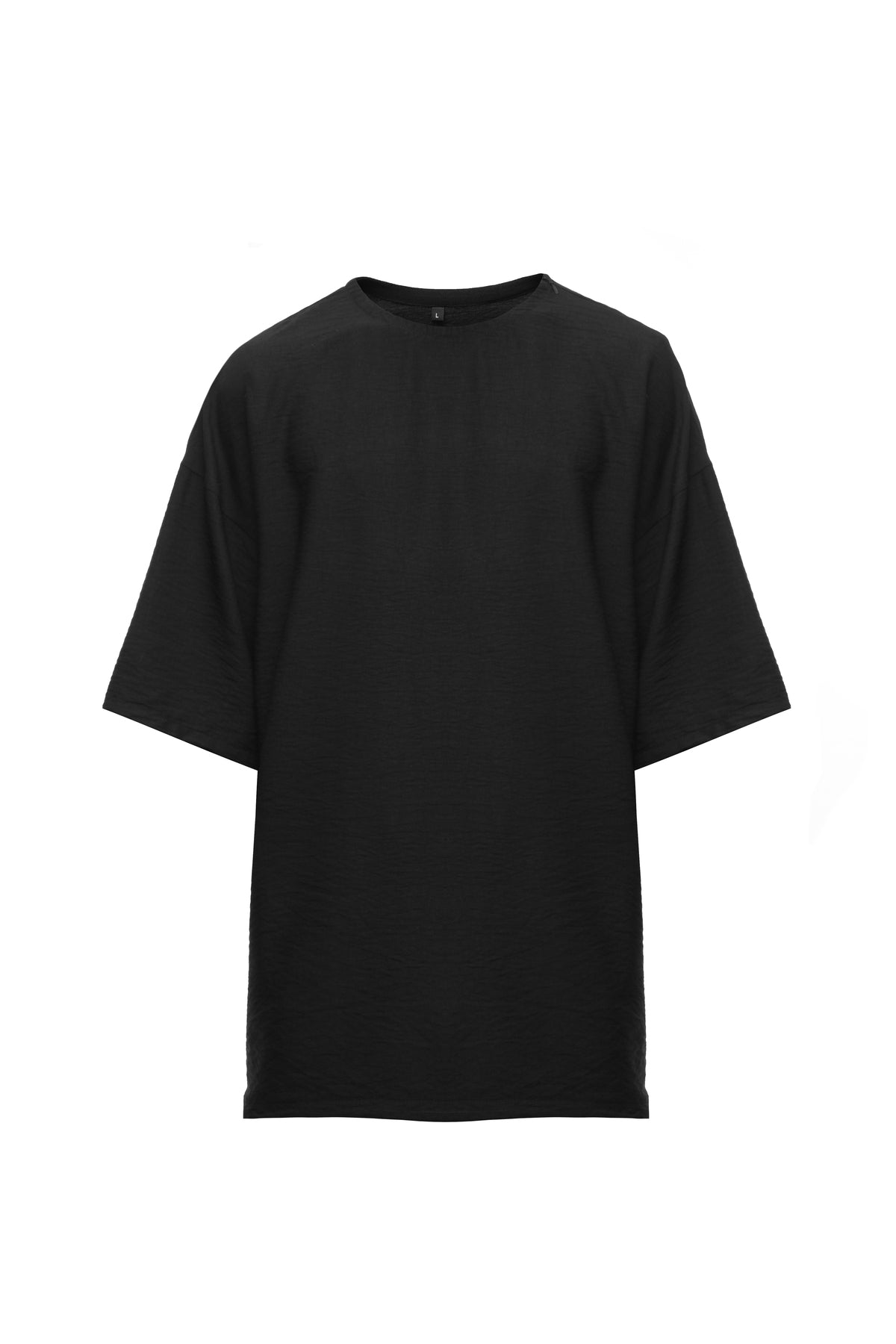 Black Zip Boxy T-Shirt