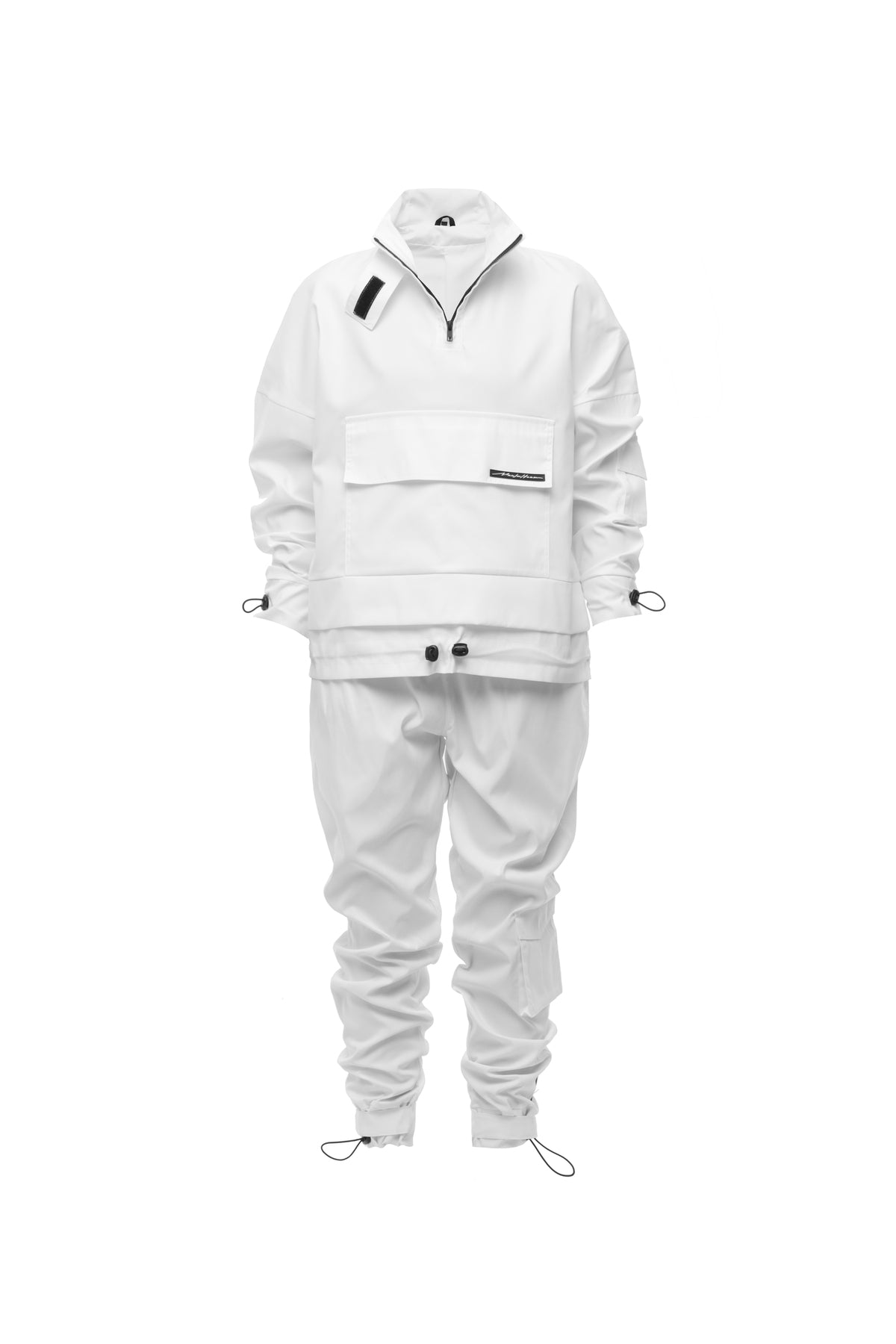 White Drawstring Trousers Tracksuit