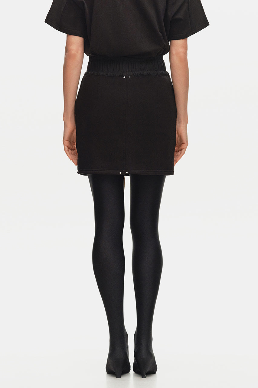 Black Two-Pocket Miniskirt
